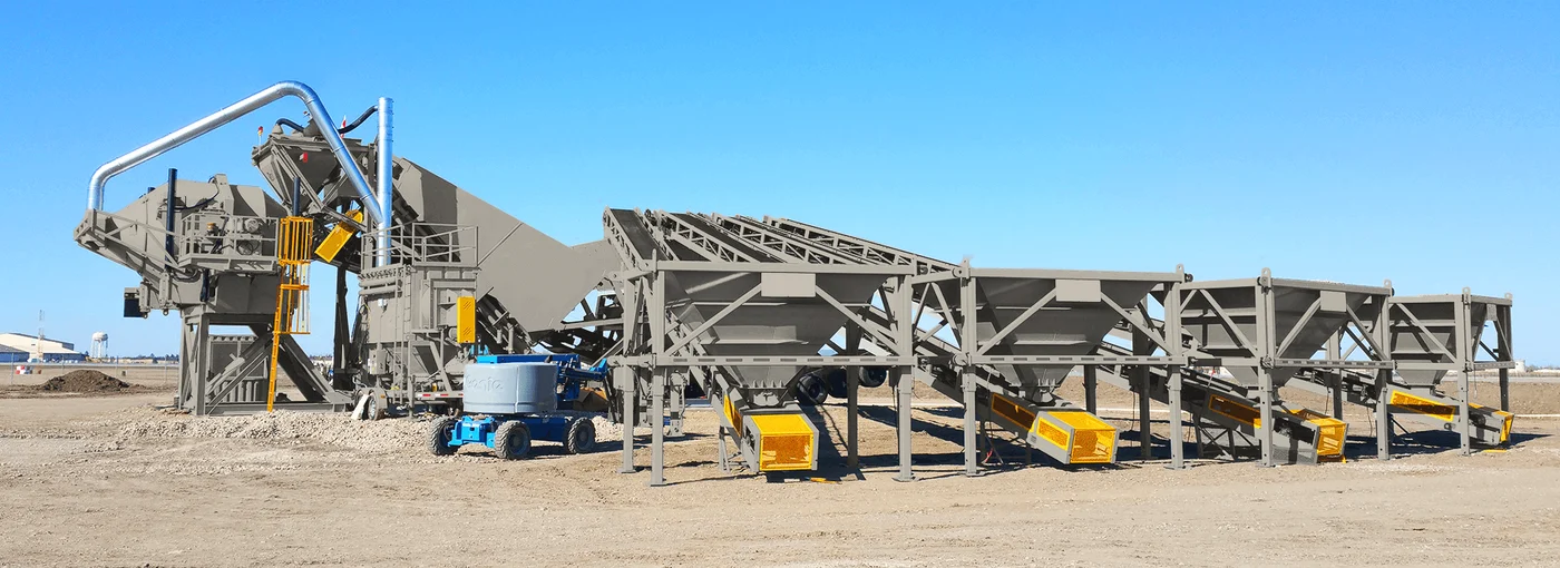 RexCon Mobile 12 SE portable plant in field production layout